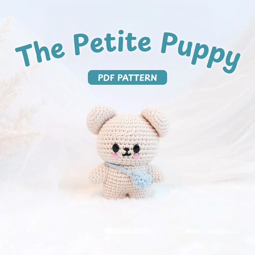 Crochet Puppym Puppy Pattern (7 x 10 cm)