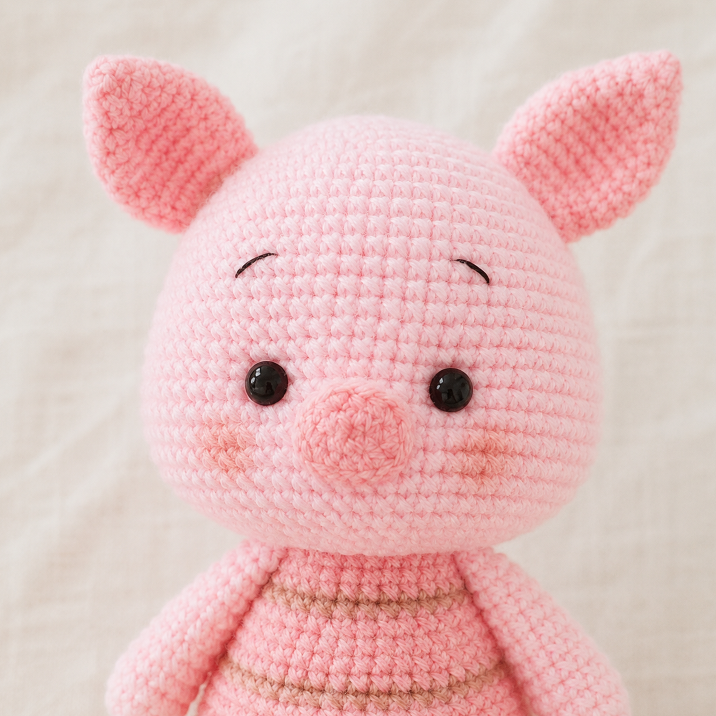 Crochet Piglet Amigurumi Pattern (Mini Stuffed Pig with Striped Jumper, 3-4 inches)