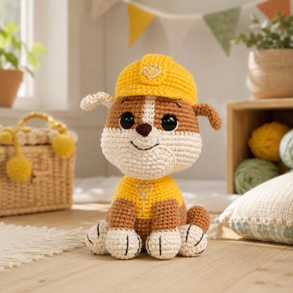 Crochet Rubble Pattern (Paw Patrol Amigurumi)