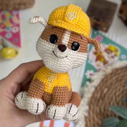 Crochet Rubble Pattern (Paw Patrol Amigurumi)