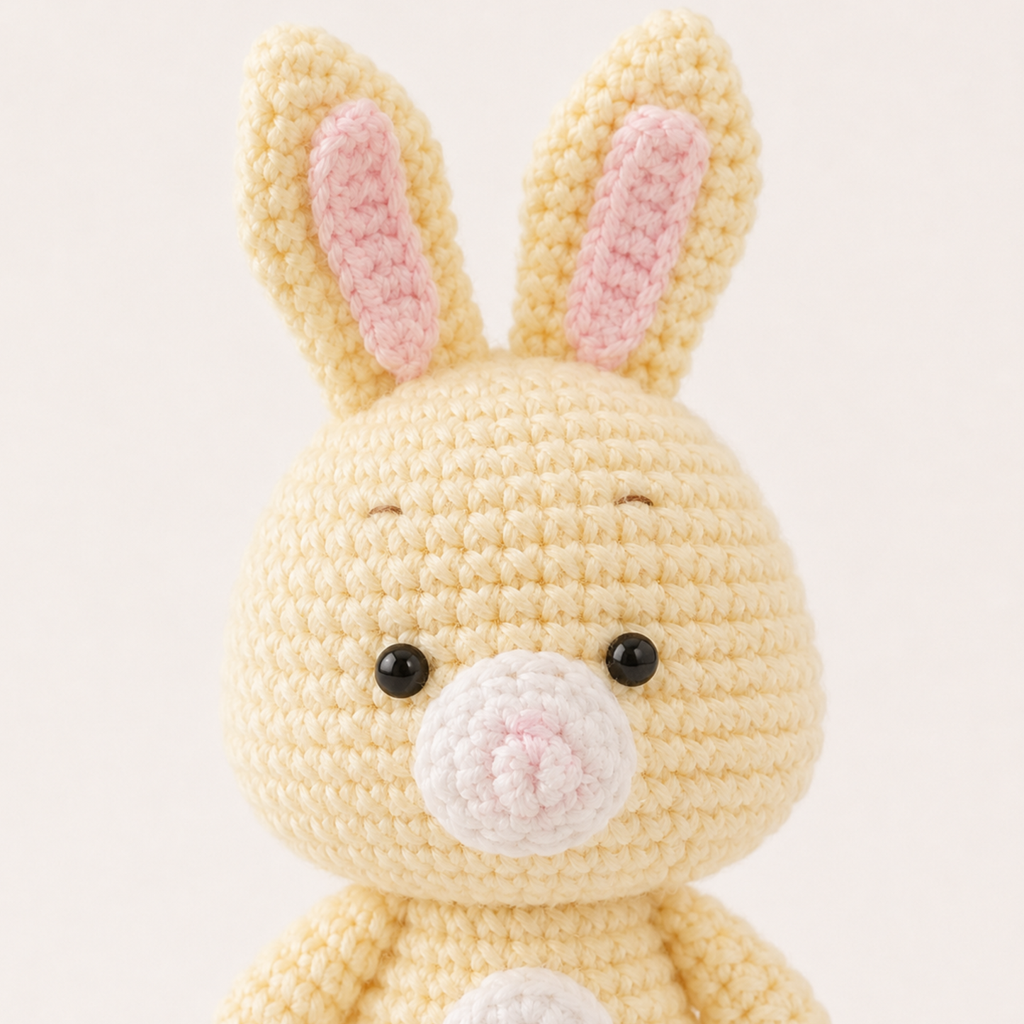 Crochet Rabbit Amigurumi Pattern (Mini Stuffed Bunny with Layered Ears and Belly Plate, 3-4 inches)