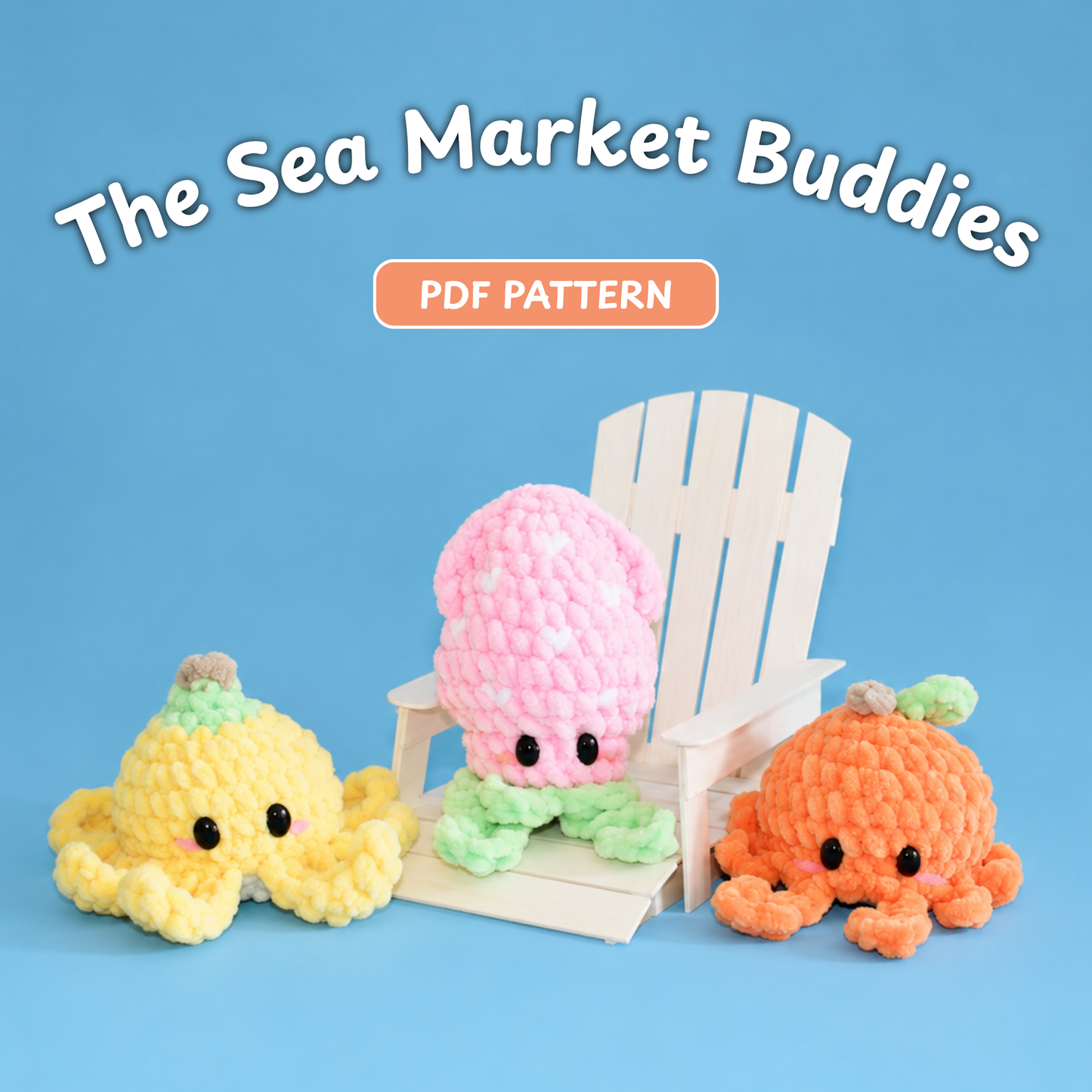 Crochet Sea Market Buddies Pattern (3 Characters)