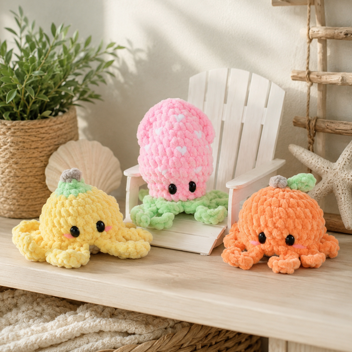 Crochet Sea Market Buddies Pattern (3 Characters)