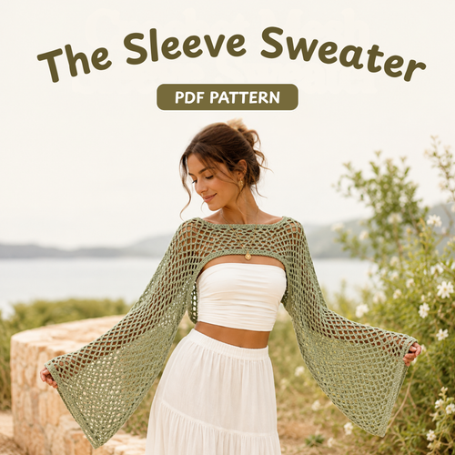 Mesh Sleeve Sweater Crochet Pattern