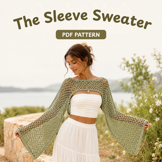Mesh Sleeve Sweater Crochet Pattern
