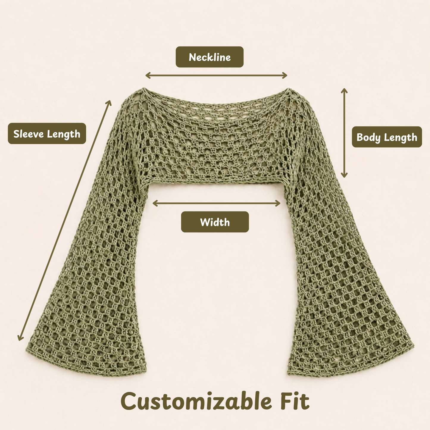 Mesh Sleeve Sweater Crochet Pattern
