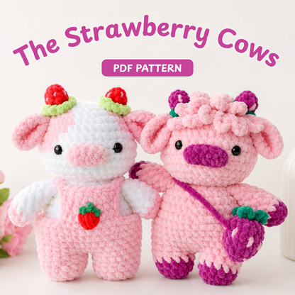 Crochet Cherry Cows Mod Pattern (2 Variants)