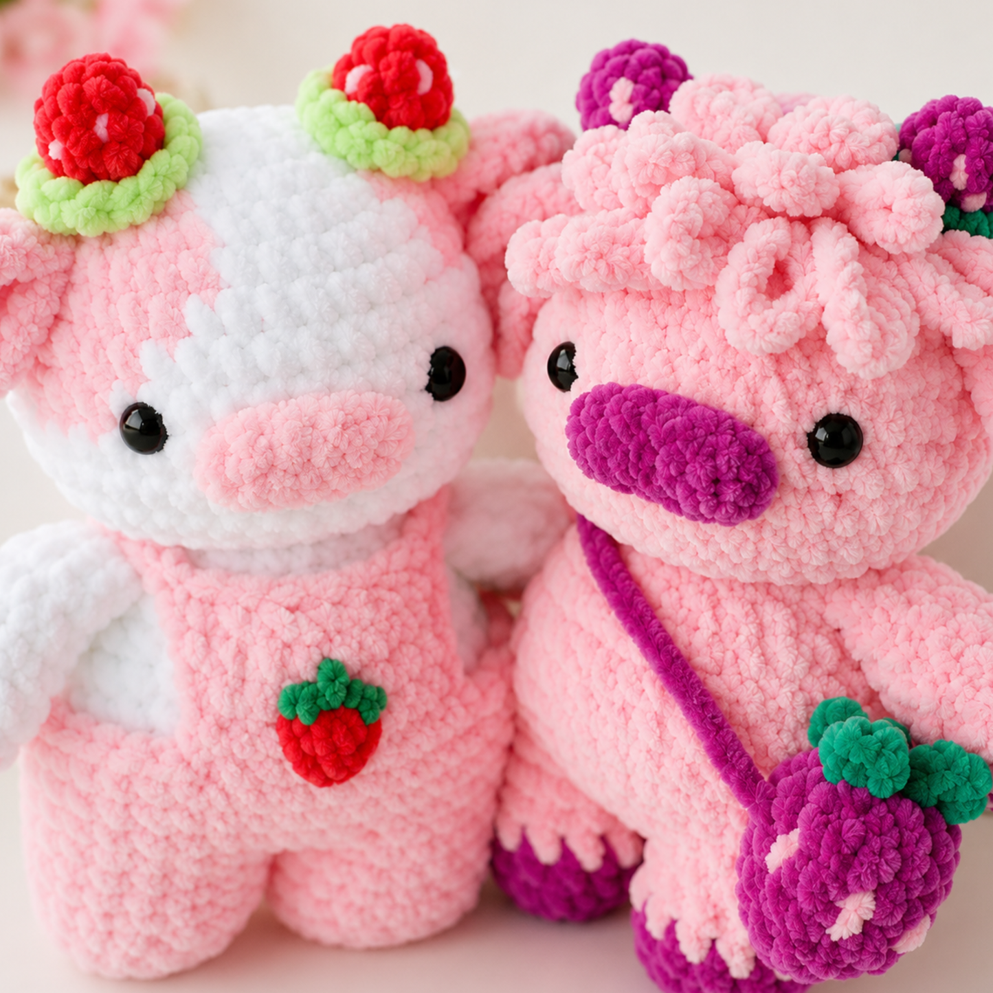 Crochet Cherry Cows Mod Pattern (2 Variants)