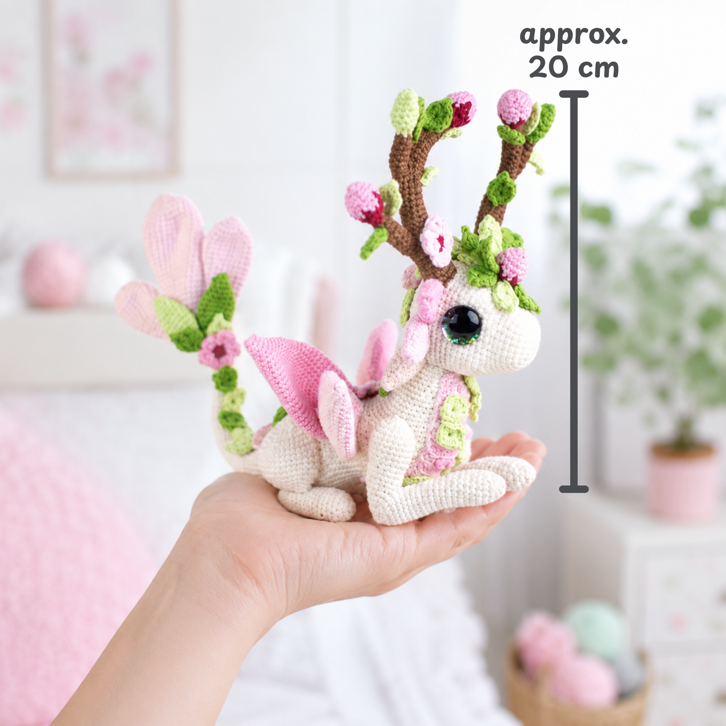 Crochet Zephyr the Cherry Blossom Dragon Pattern