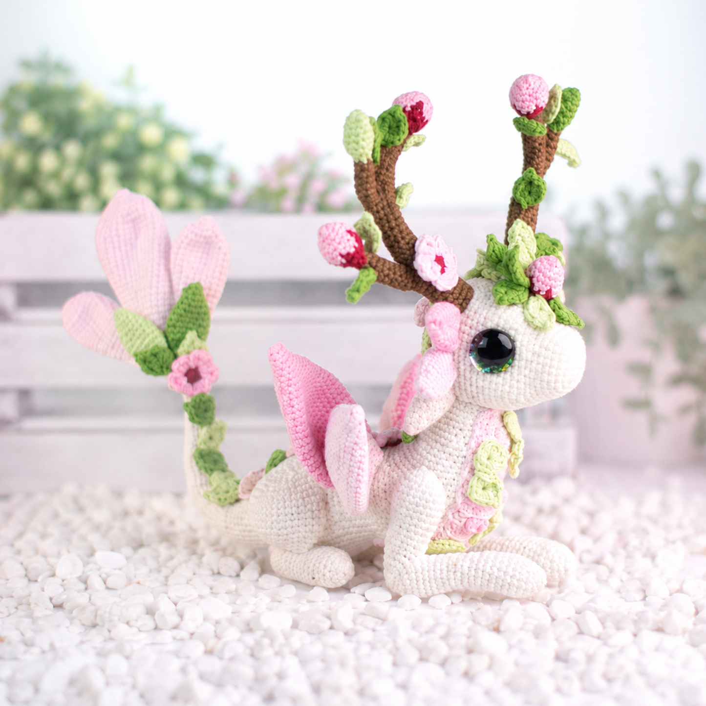 Crochet Zephyr the Cherry Blossom Dragon Pattern