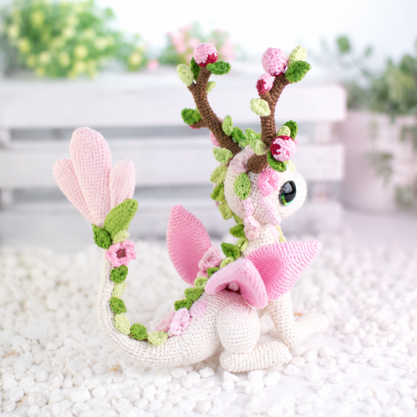 Crochet Zephyr the Cherry Blossom Dragon Pattern